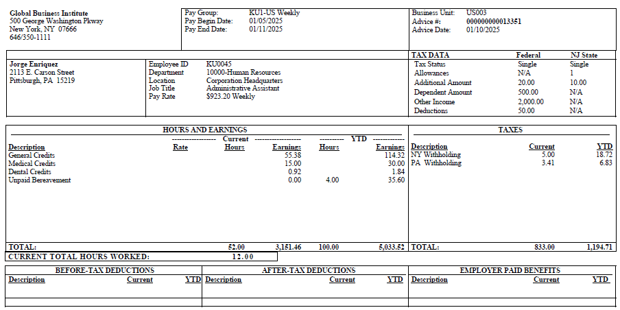 Deposit Advice (PRTOFADV) page 2 (1 of 2)