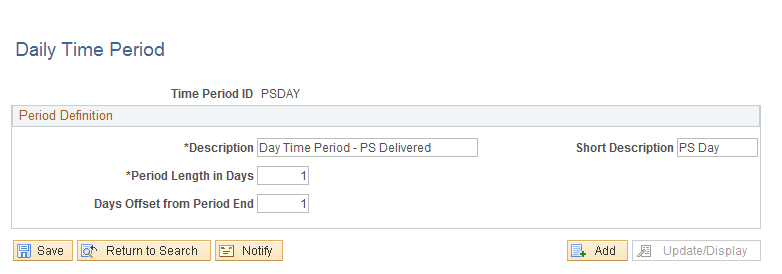 Daily Time Period page