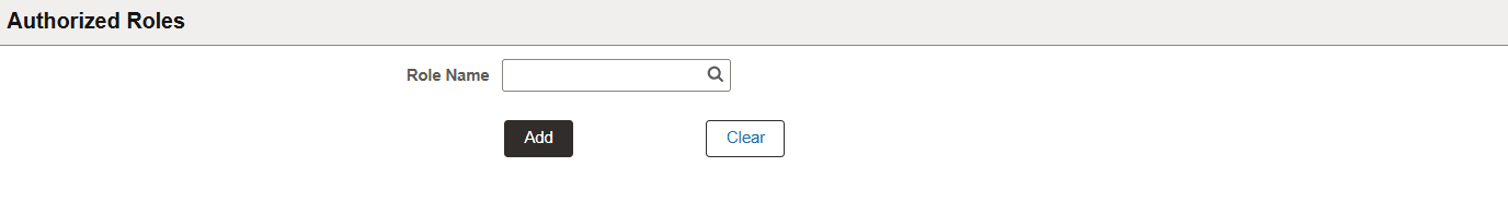Add Role page