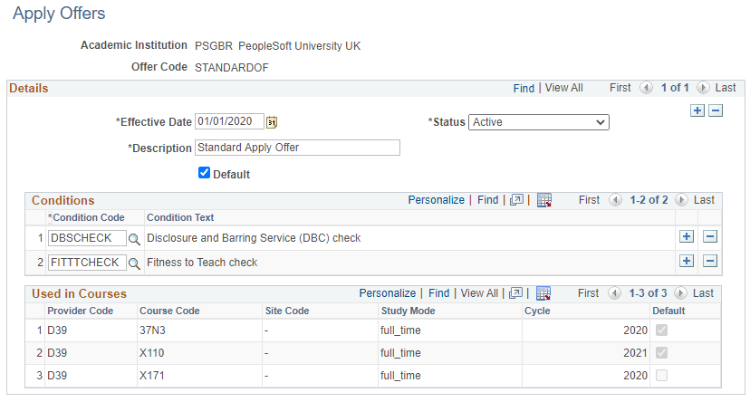 Apply Offers page