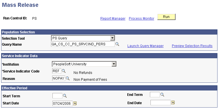 Mass Release page