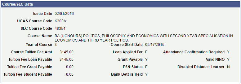 Manage SSAR (Student Support Attendance Request) Suspense page (2 of 2)
