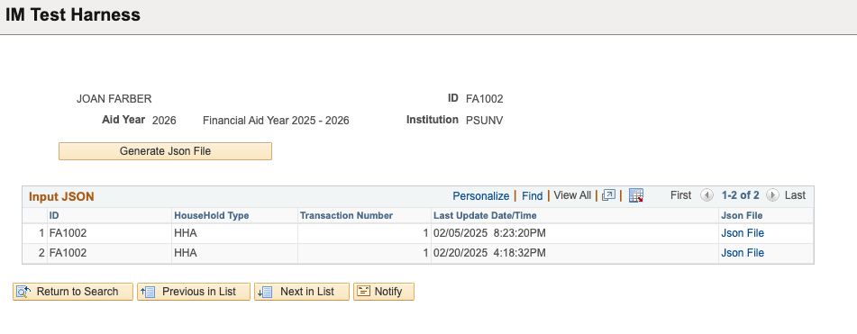 IM Test Harness (institutional methodology test harness)