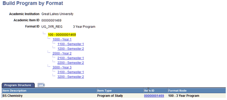 Build Program by Format (Add mode) after AIR (Academic Item Registry) save
