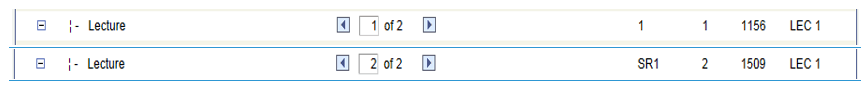 Example of lectures for session setting