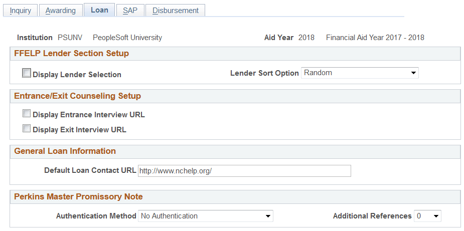 Loan page