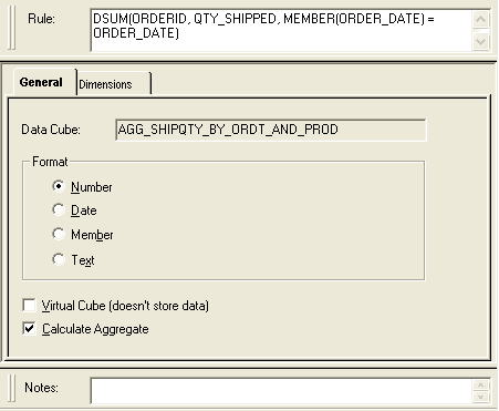 Example of the General tab in PeopleSoft Application Designer-Analytic Model