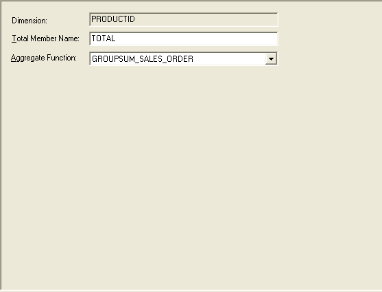 Example of defining dimension properties