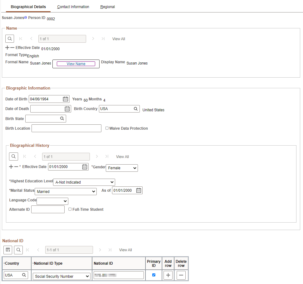 Example of a page with Screen Reader mode enabled