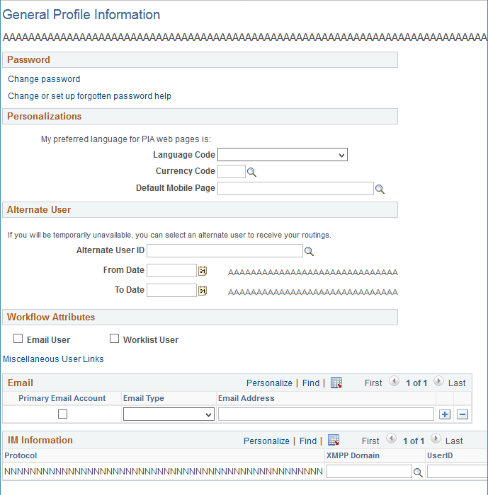 My System Profile page: Preview rendering