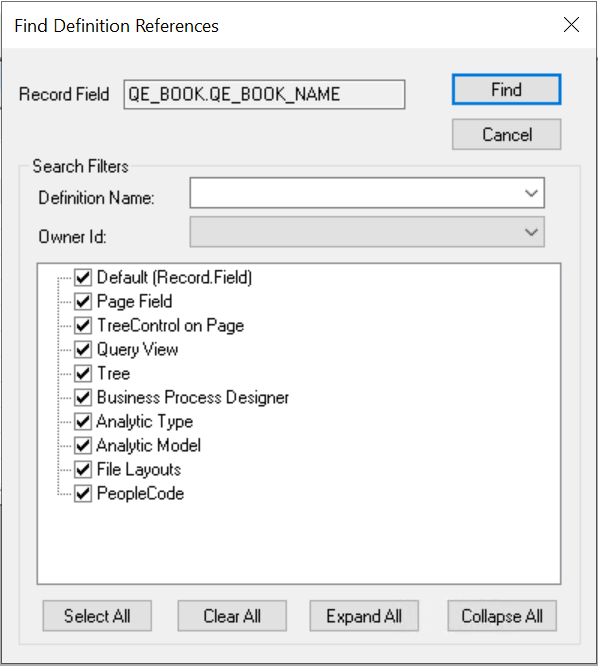Find Definition References for Record Fields