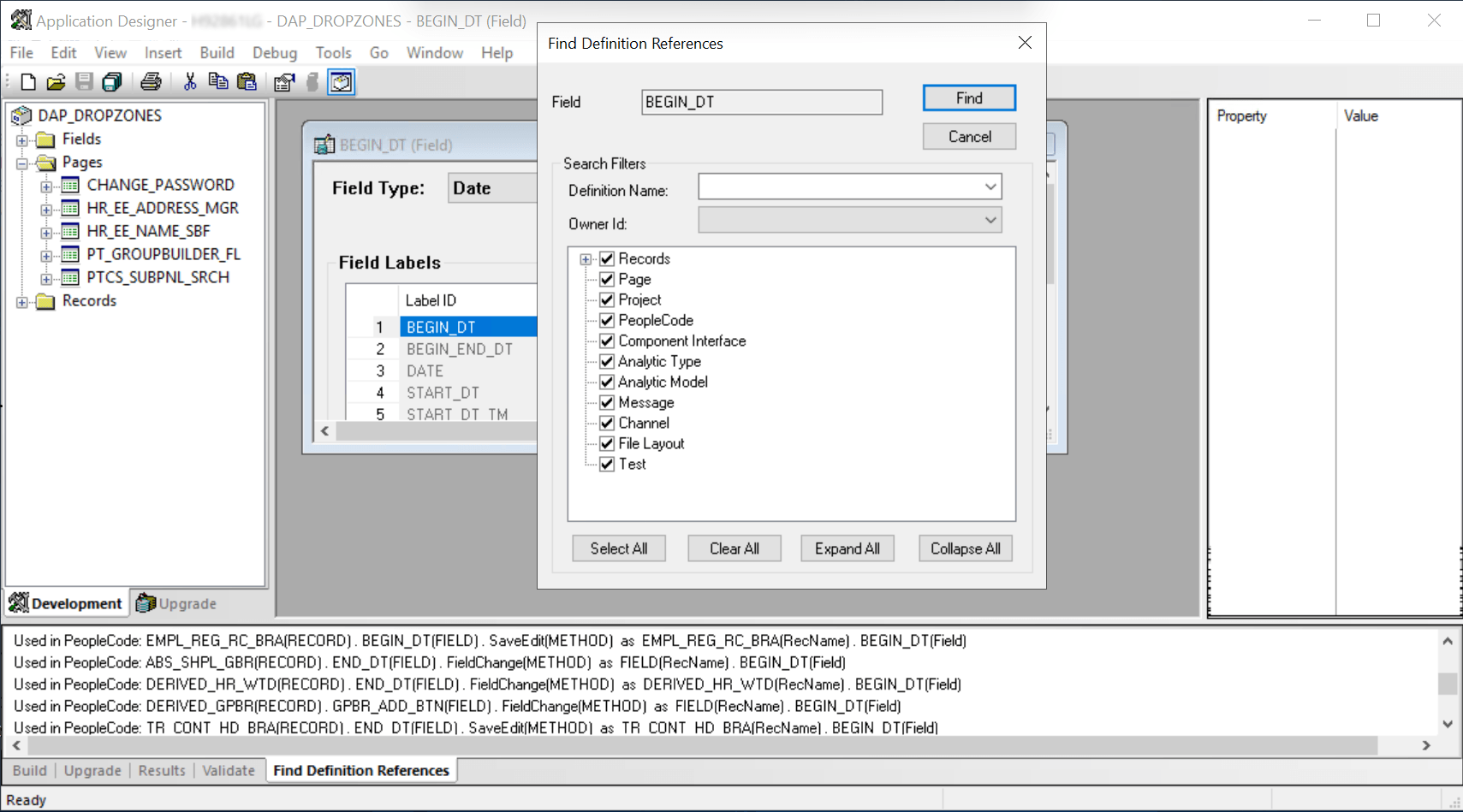 Finding definition references