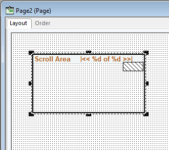 Resizing a control with selection handles