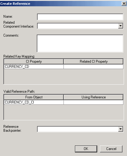 Create Reference dialog box