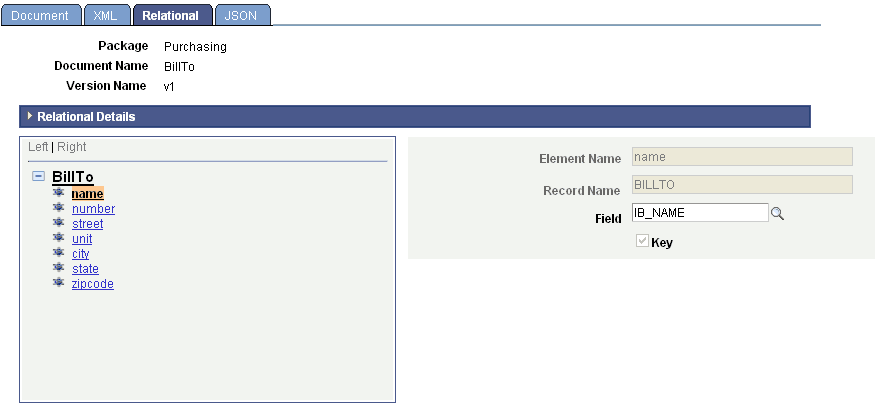 Document Builder - Relational page