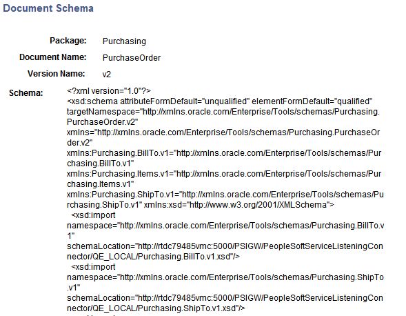 Document Schema page