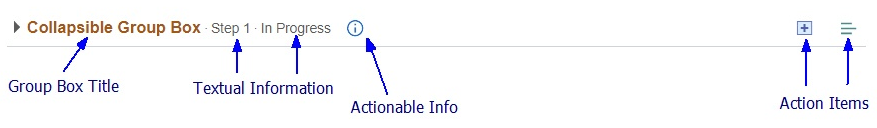 An example of group box header extensions at runtime