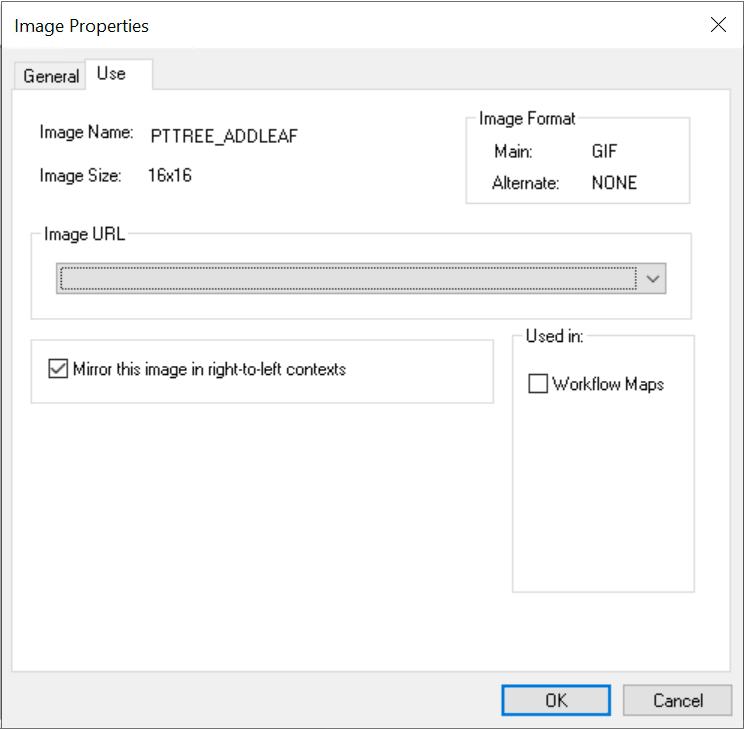 Image Properties - Use tab