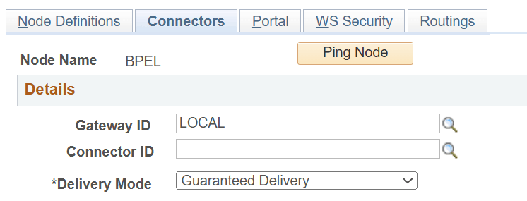 Nodes - Connectors page