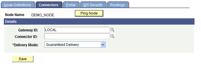 Nodes - Connectors page