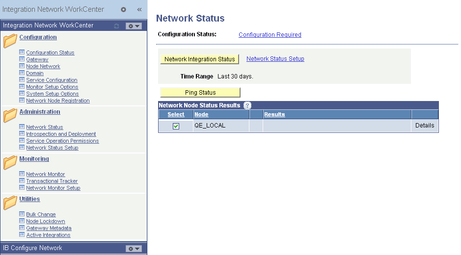 Integration Network WorkCenter