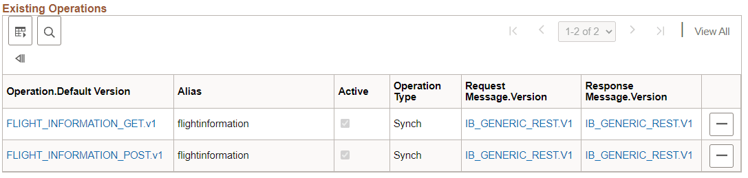 Message links for OpenAPI REST Service