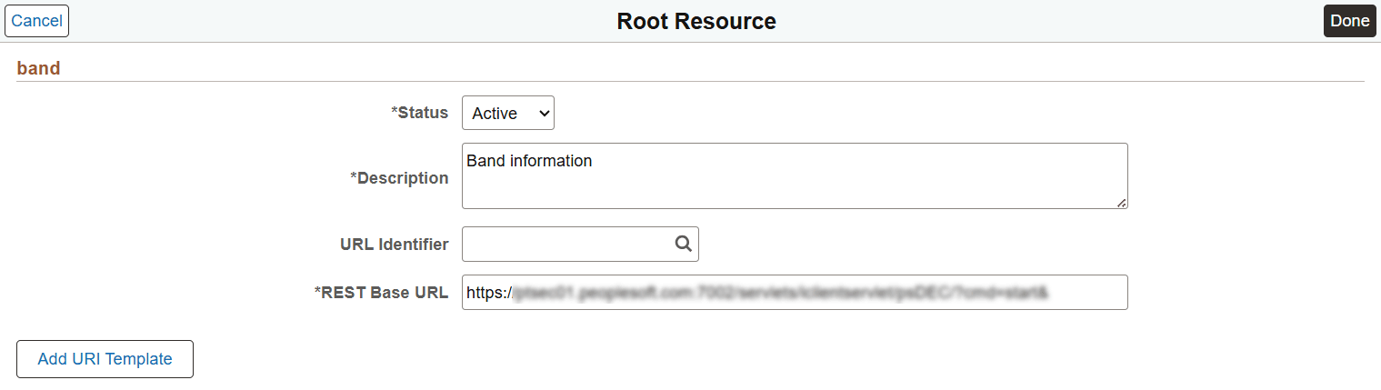Consumer Root Resource