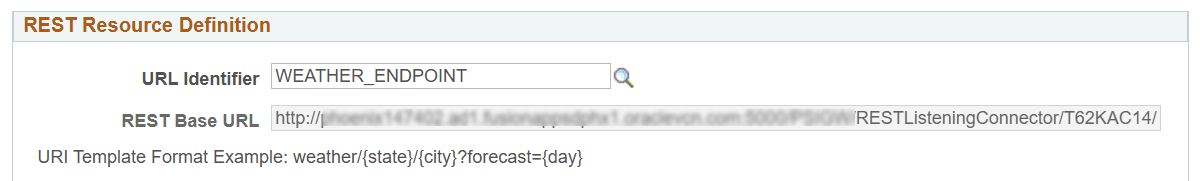 Consumer REST Base URL
