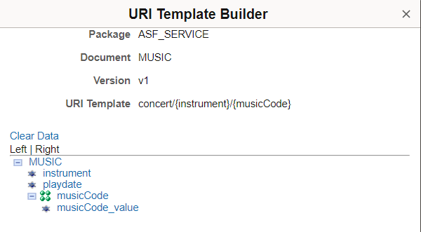 URI Template Builder page