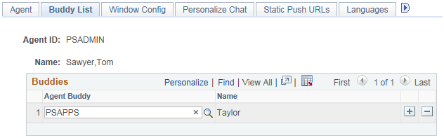 Agent Buddy List page