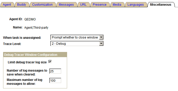 Third-party Agent - Miscellaneous page