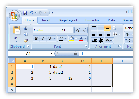 Spreadsheet Showing Entire Rowset Data as Output