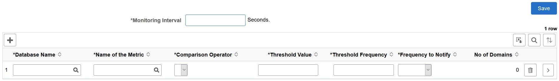 Alert Configuration page