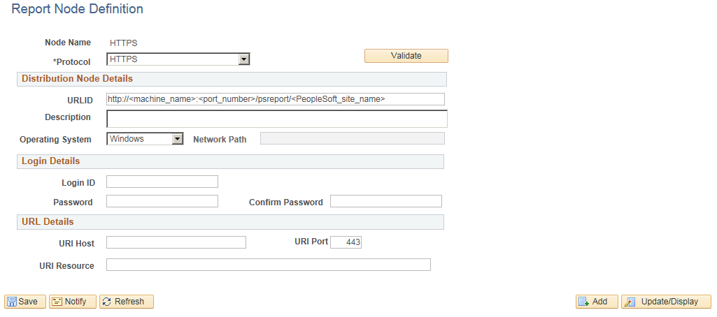 Report Node Definition-HTTPS page