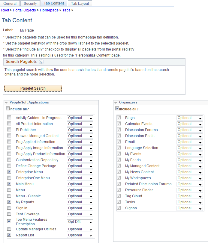 Tab Content - Tab Content page for pagelets