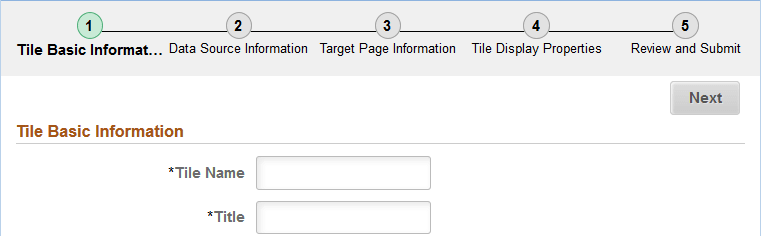 Tile Basic Information page