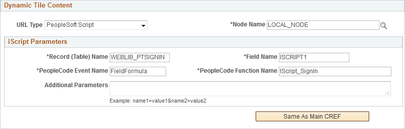 Dynamic Tile Content: PeopleSoft Script