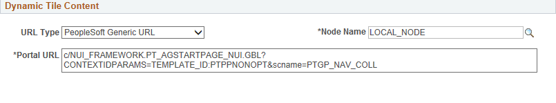 Dynamic Tile Content: PeopleSoft Generic URL
