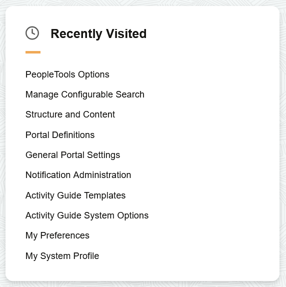 Recently Visited section