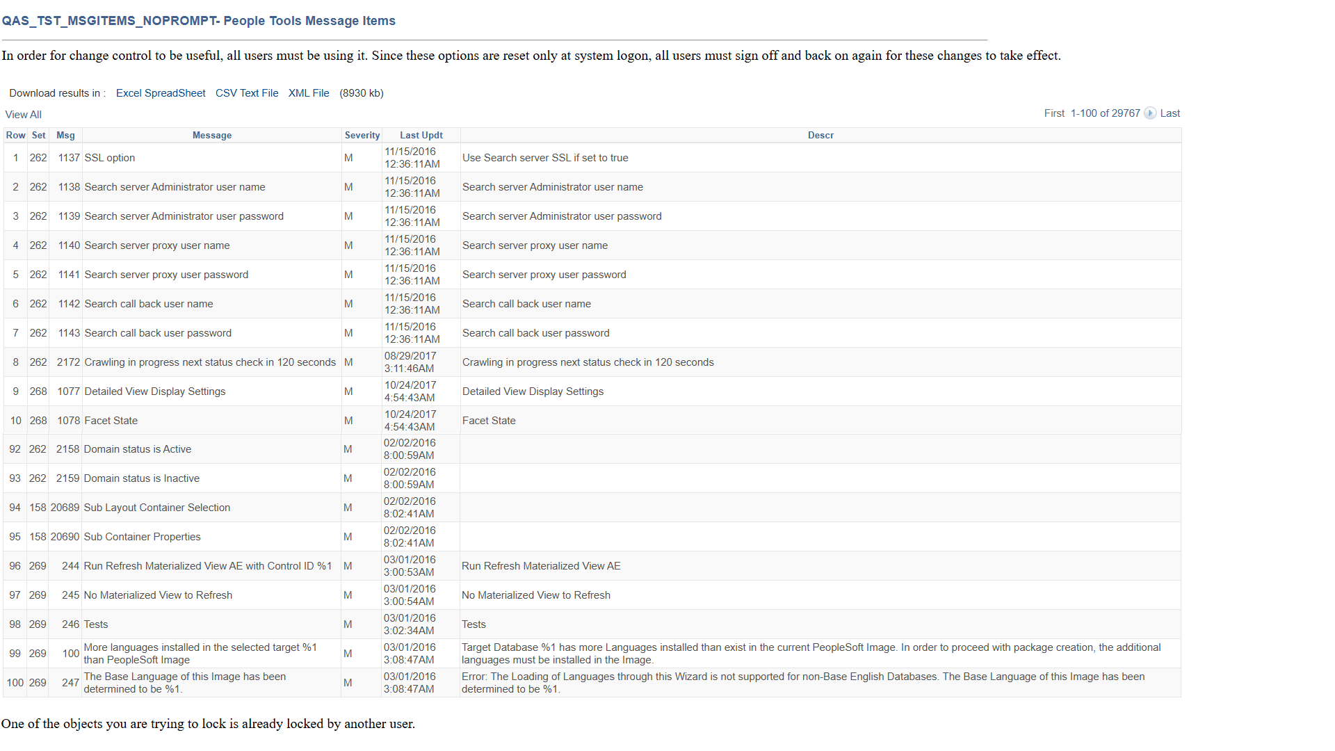 Query Result with Header and Footer text