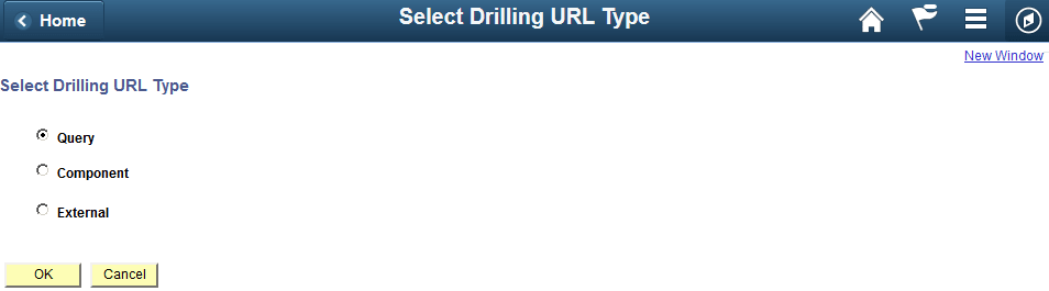 Select Drilling URL Type page