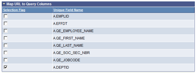 Define a REST Service Drilling URL page - Map URL to Query Columns section