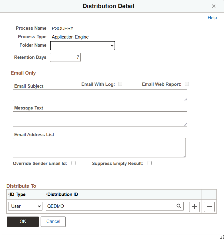 Distribution Detail page