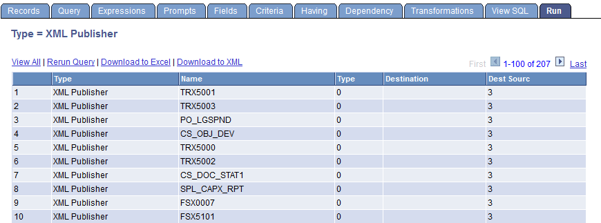 Query results with optional prompt value