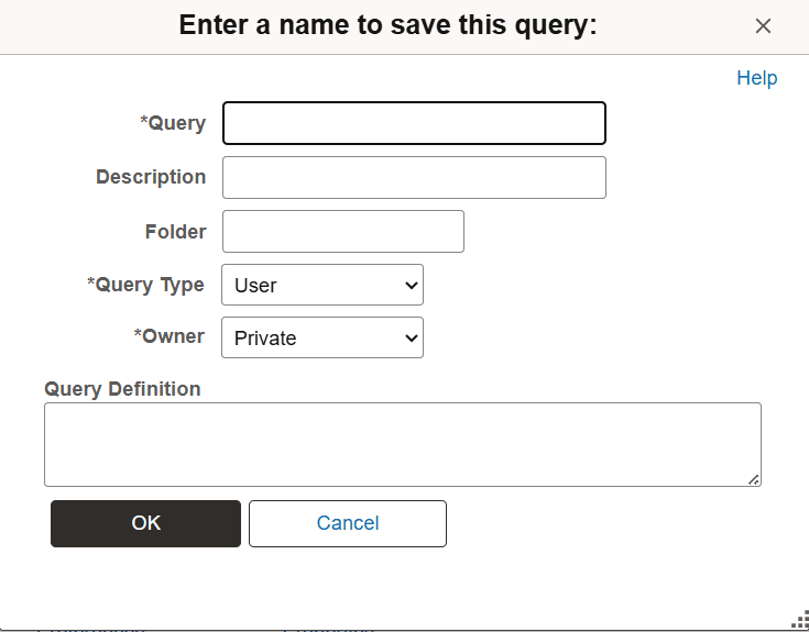 Saving a query