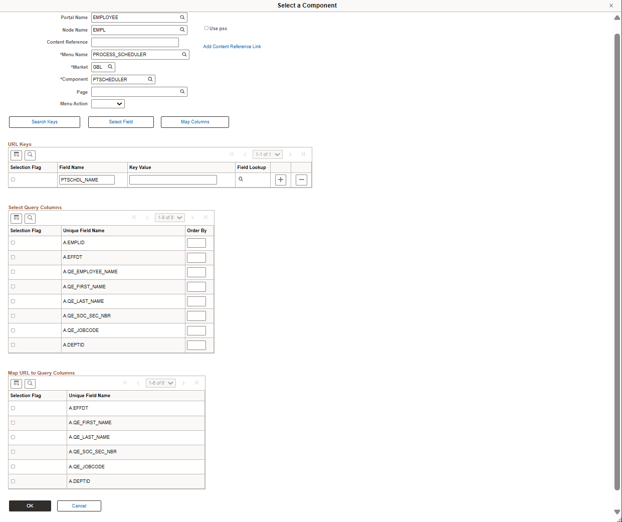 Select a Component page