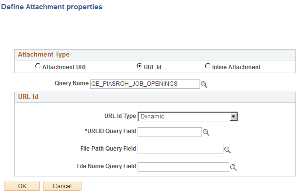 Define Attachment Properties: Dynamic URL