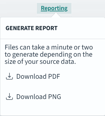 Options for generating reports