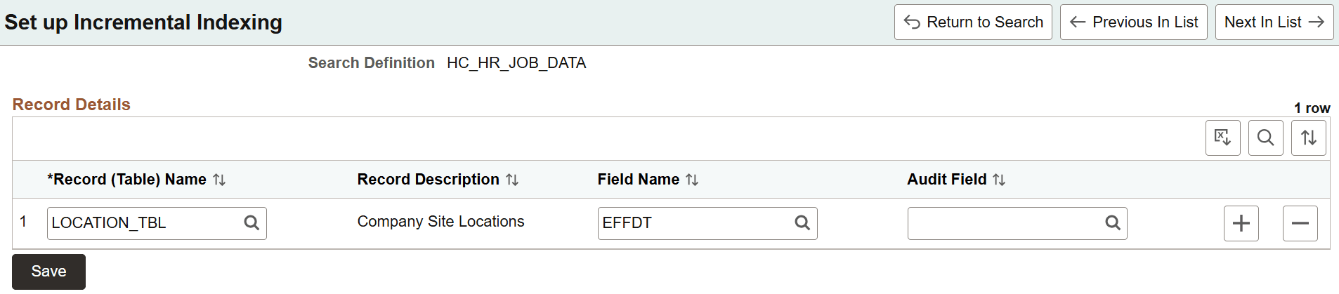 Set up Incremental Indexing