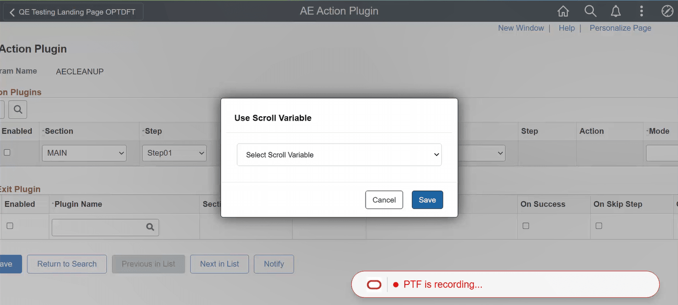 Adding scroll variables